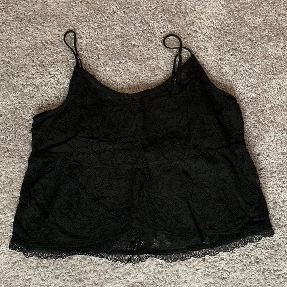 Hollister Tops - American Eagle black lace tank